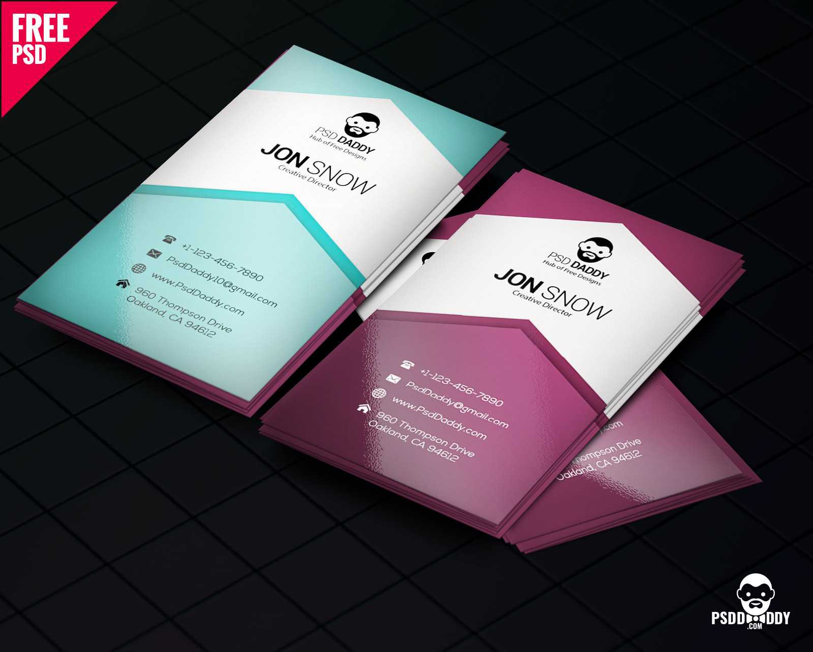 Download]Creative Business Card Psd Free | Psddaddy In Business Card Maker Template