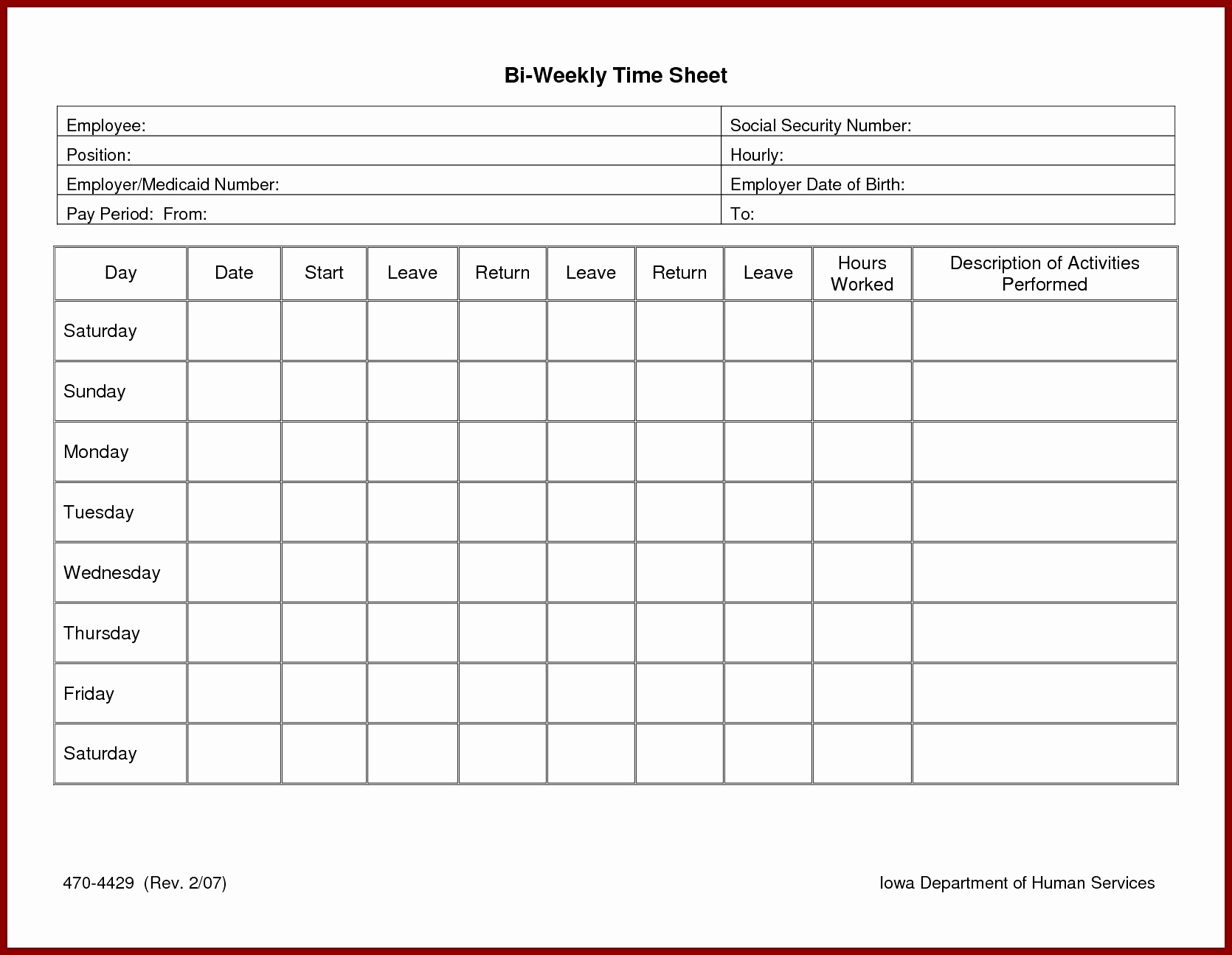 ✓ Free Excel Timesheet Template With Formulas | Zitemplate Inside Weekly Time Card Template Free