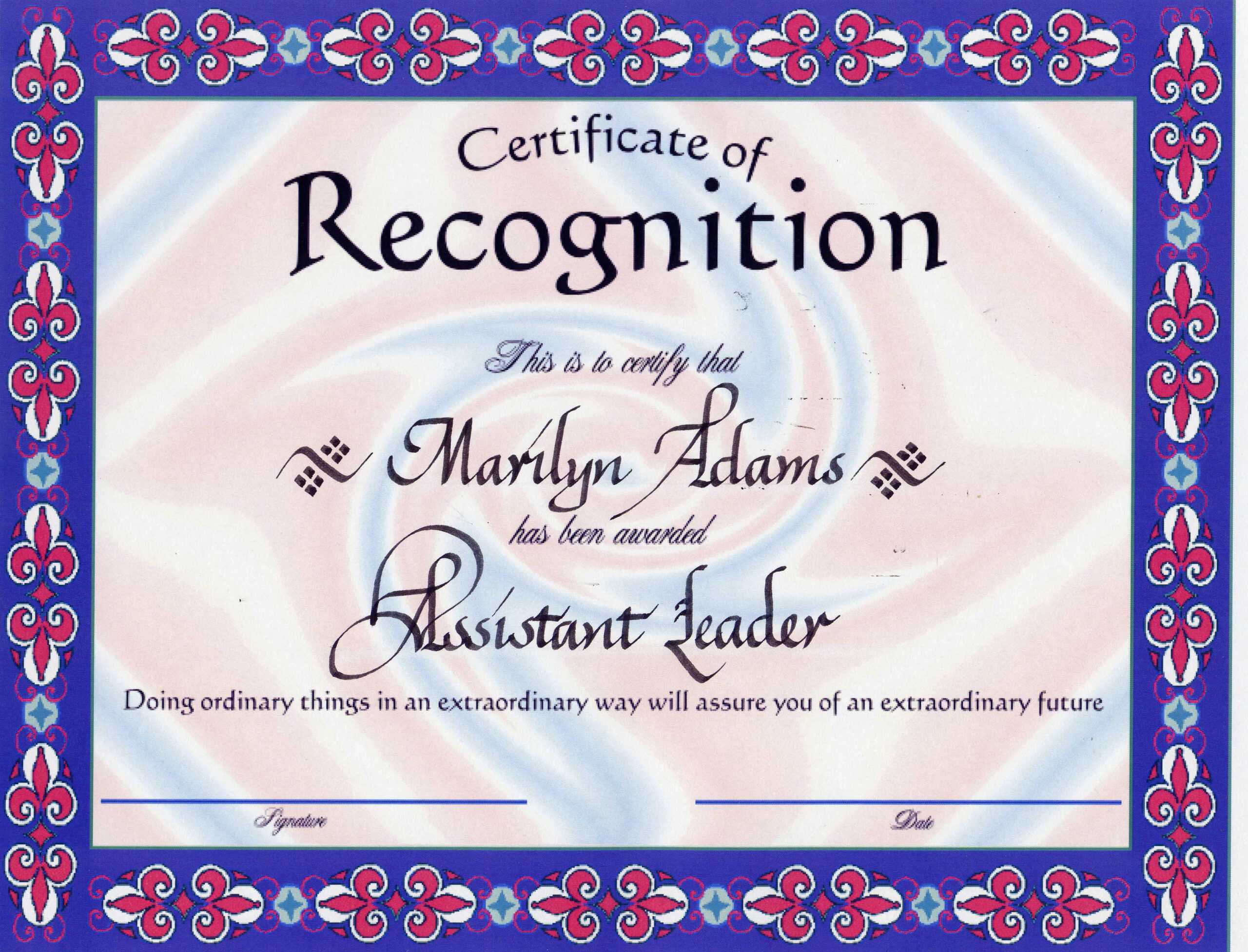 ❤️free Certificate Of Recognition Template Sample❤️ Intended For Free Printable Funny Certificate Templates