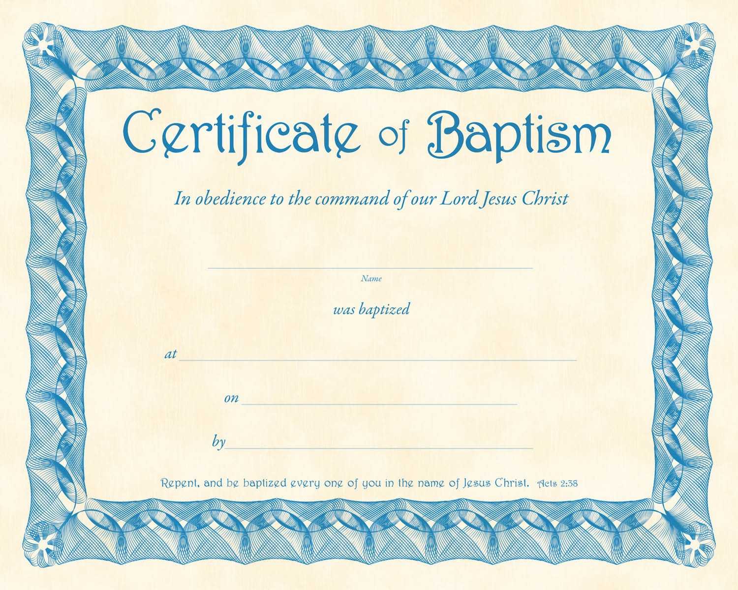 ❤️free Sample Certificate Of Baptism Form Template❤️ for Christian Baptism Certificate Template