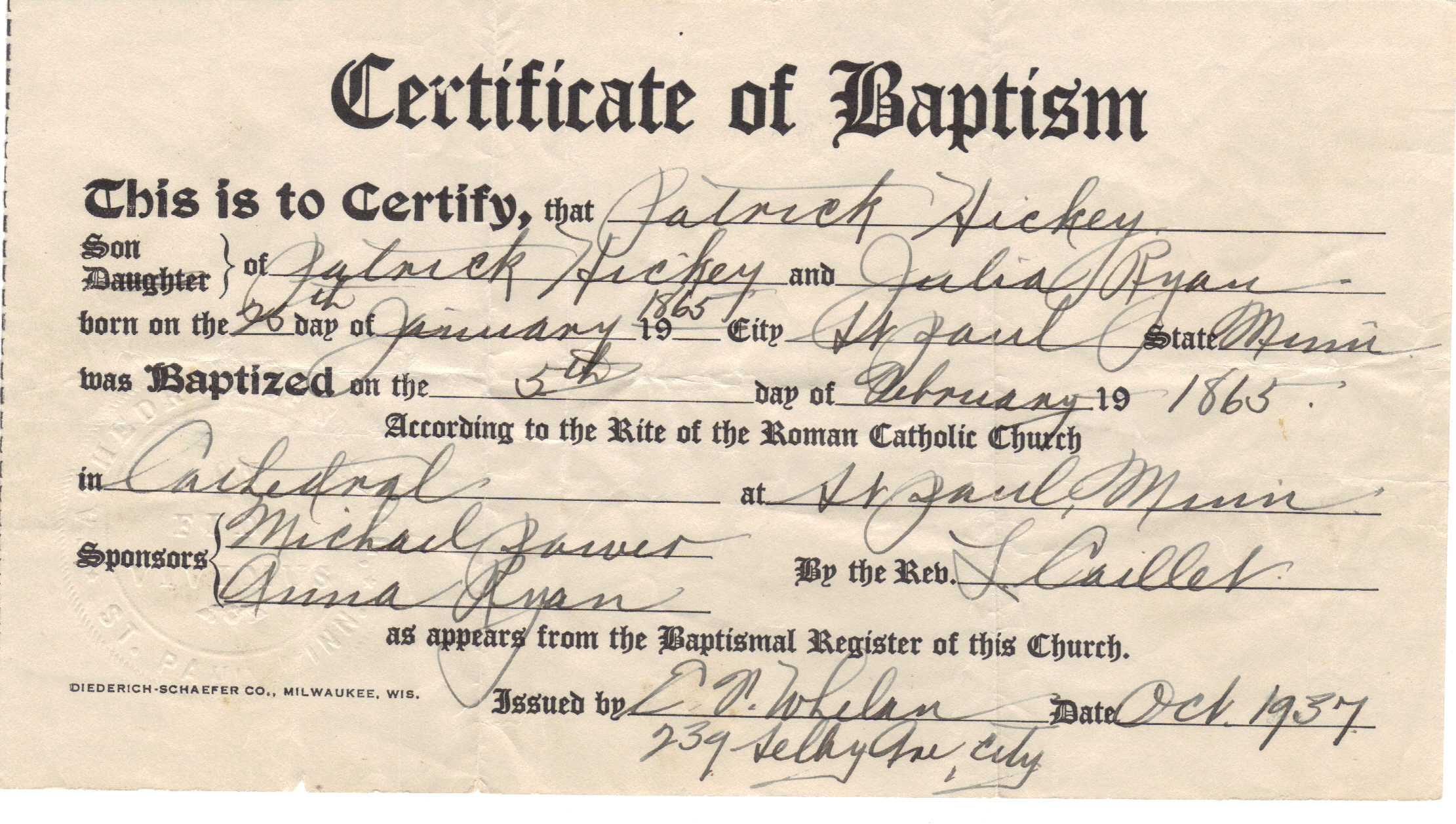 ❤️free Sample Certificate Of Baptism Form Template❤️ With Regard To Roman Catholic Baptism Certificate Template