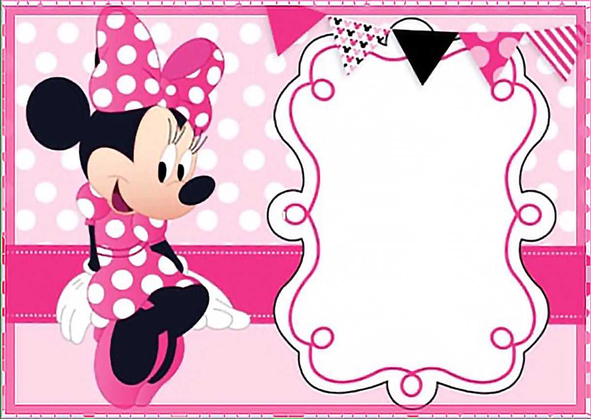 Editable Minnie Mouse Invitations – Karati.ald2014 Regarding Minnie Mouse Card Templates