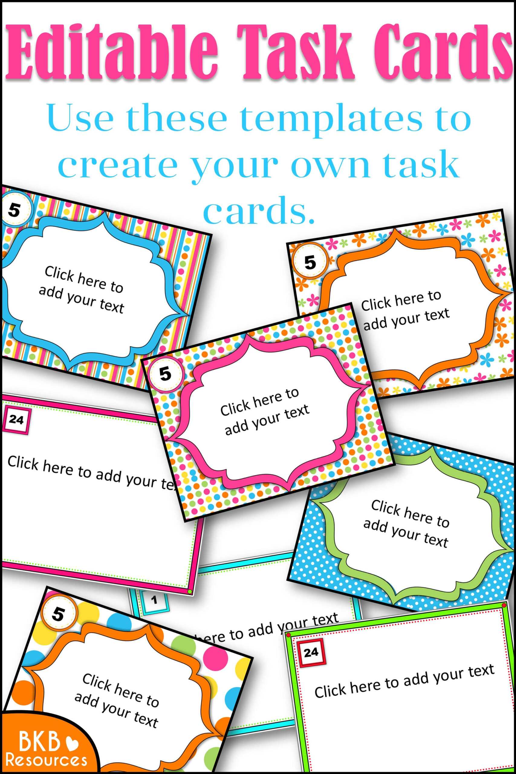 Editable Task Card Templates – Bkb Resources Pertaining To Task Card Template