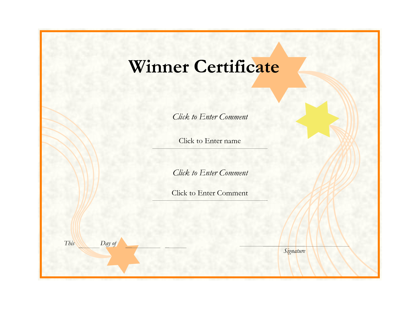Effective Winner Certificate Template Designlizzy2008 Intended For First Place Award Certificate Template