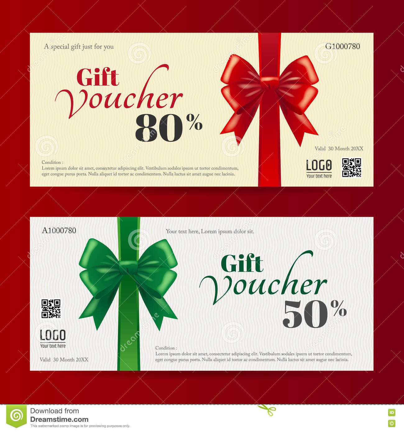 Elegant Christmas Gift Card Or Gift Voucher Template Stock Pertaining To Free Christmas Gift Certificate Templates