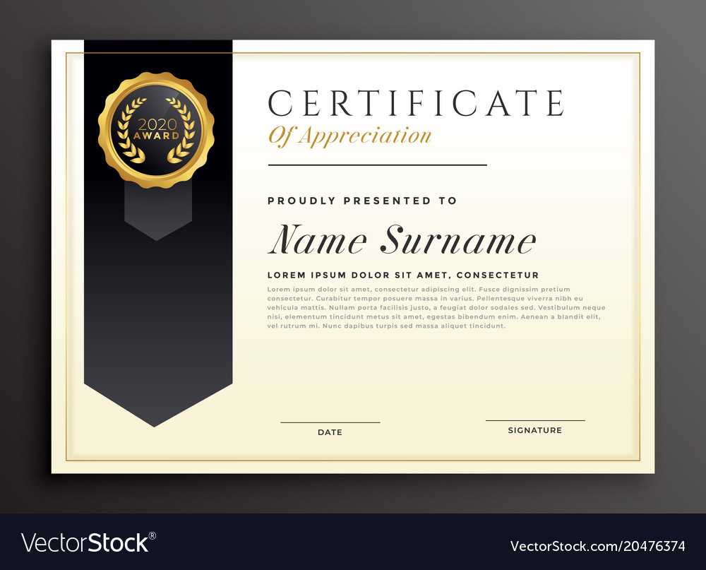 Elegant Diploma Award Certificate Template Design Inside Design A Certificate Template