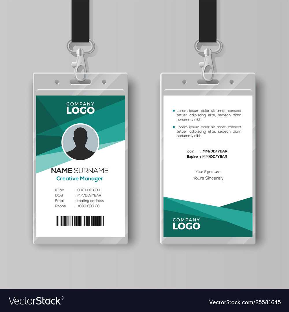 Elegant Id Card Design Template Regarding Id Card Template Ai