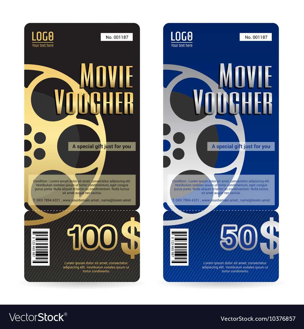 Elegant Movie Gift Voucher Or Gift Card Template Intended For Movie Gift Certificate Template
