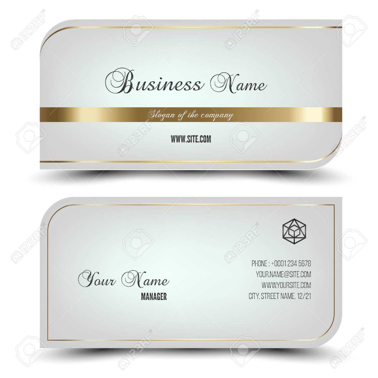 Elegant Vector Business Card And Name Card,horizontal Simple.. Pertaining To Place Card Size Template