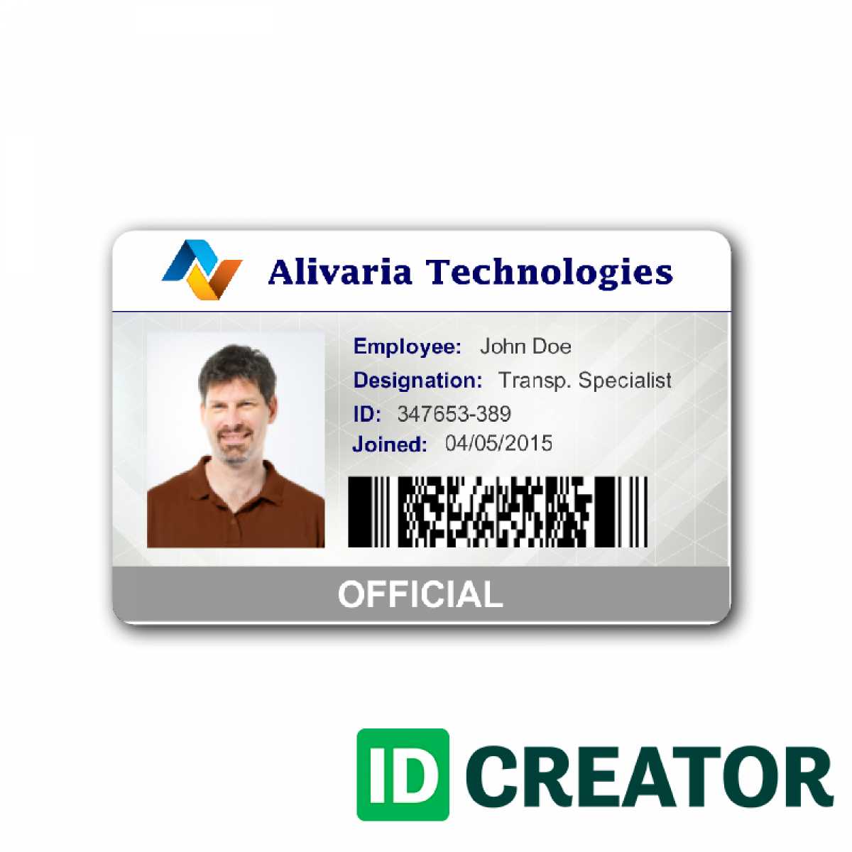 Employee Id Card Template Microsoft Word Free Download with Employee Card Template Word