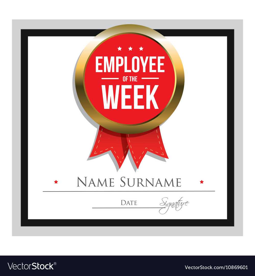 Employee Of The Week Certificate Template With Star Of The Week Certificate Template