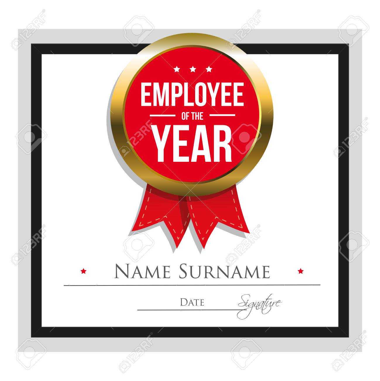 Employee Of The Year Certificate Template With Employee Of The Year Certificate Template Free