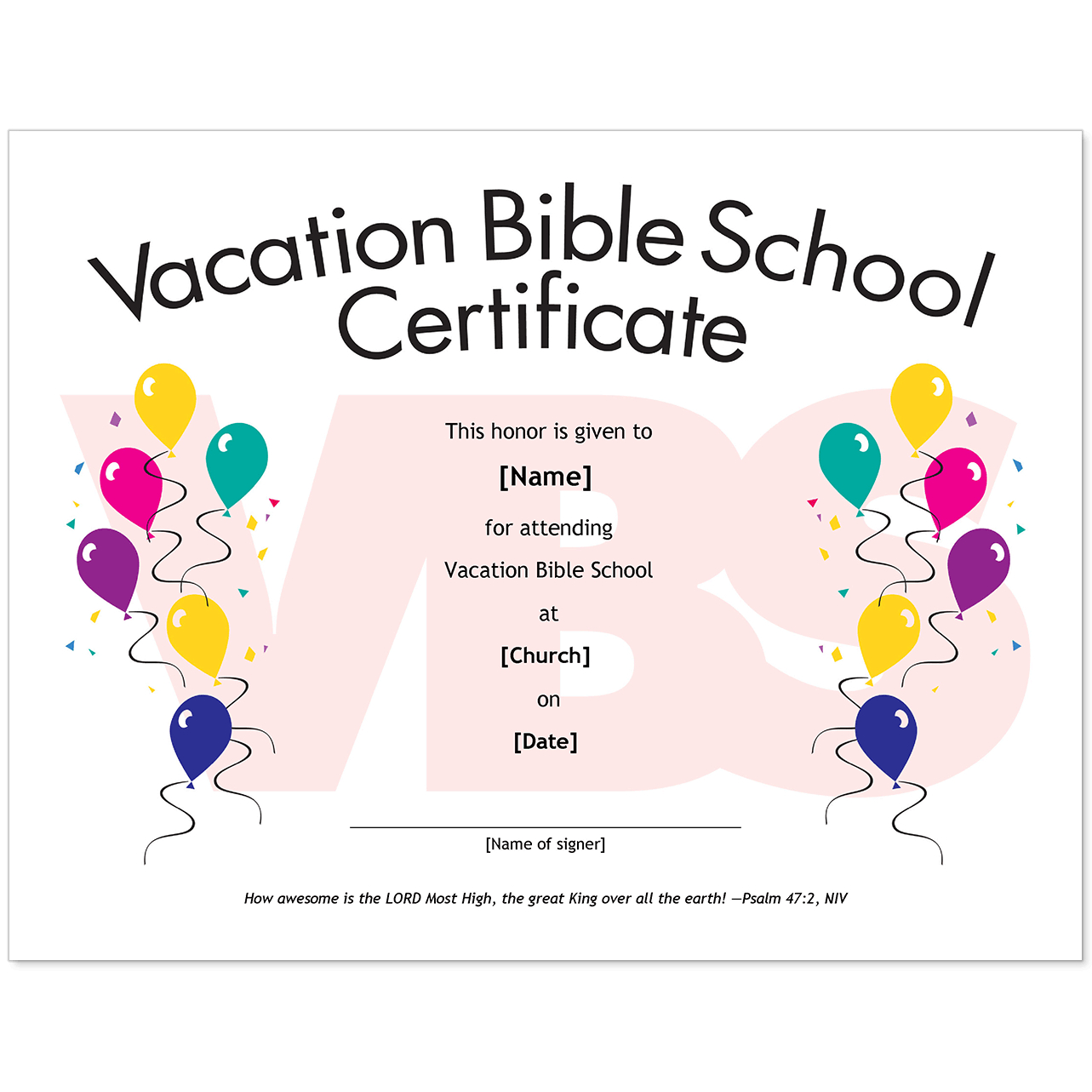 Essential Church Certificates – Children's Edition In Vbs Certificate Template