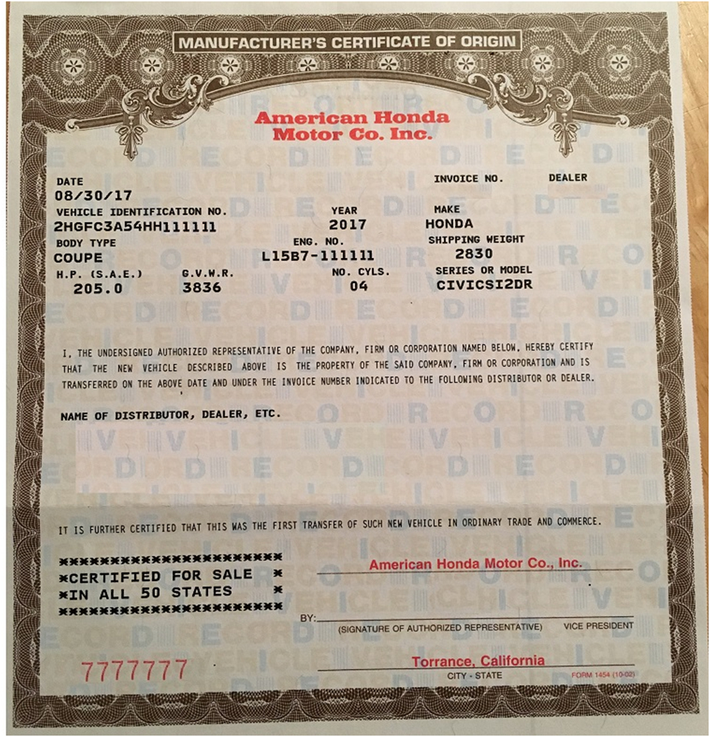 ?free Printable Certificate Of Origin Form Template [Pdf Within Certificate Of Origin For A Vehicle Template