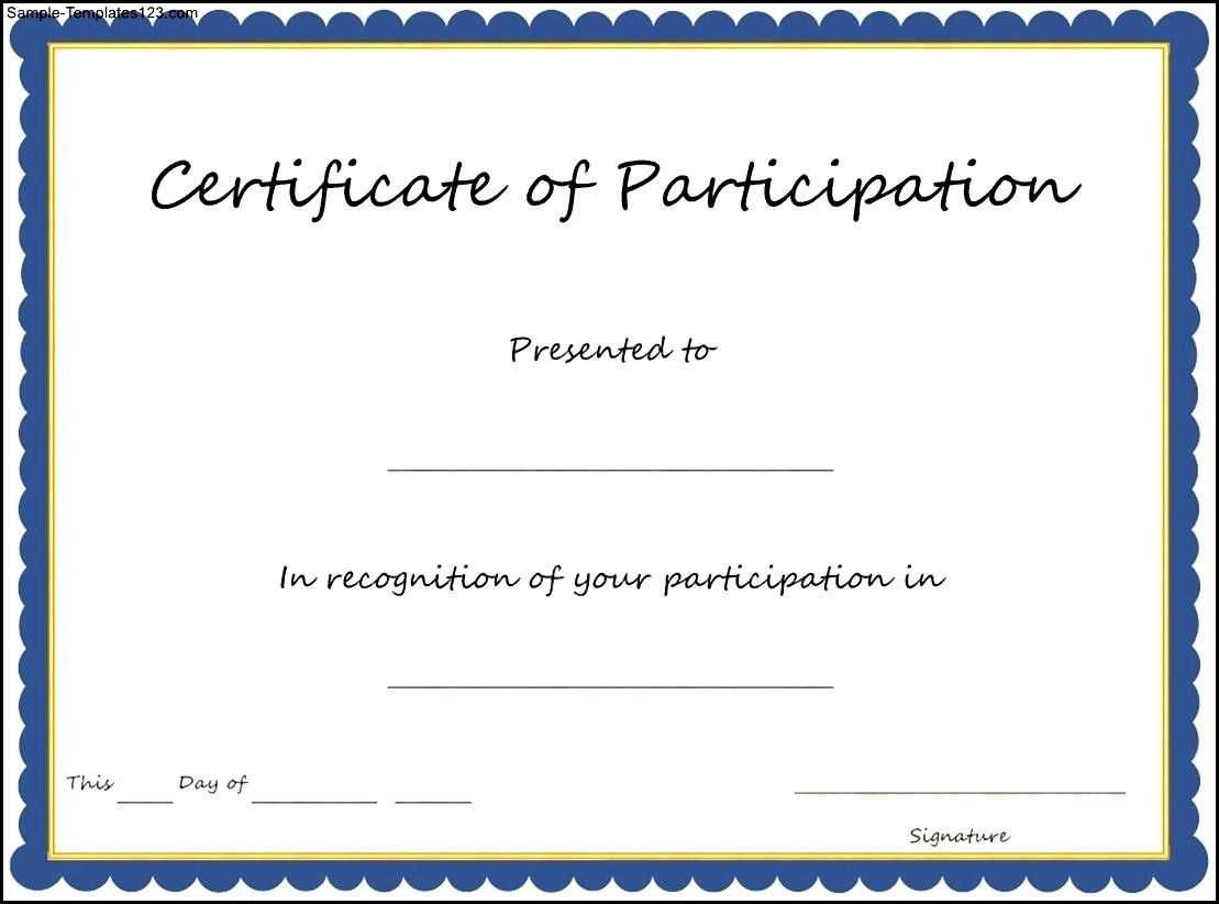 🥰free Printable Certificate Of Participation Templates (Cop)🥰 For Certificate Of Participation In Workshop Template