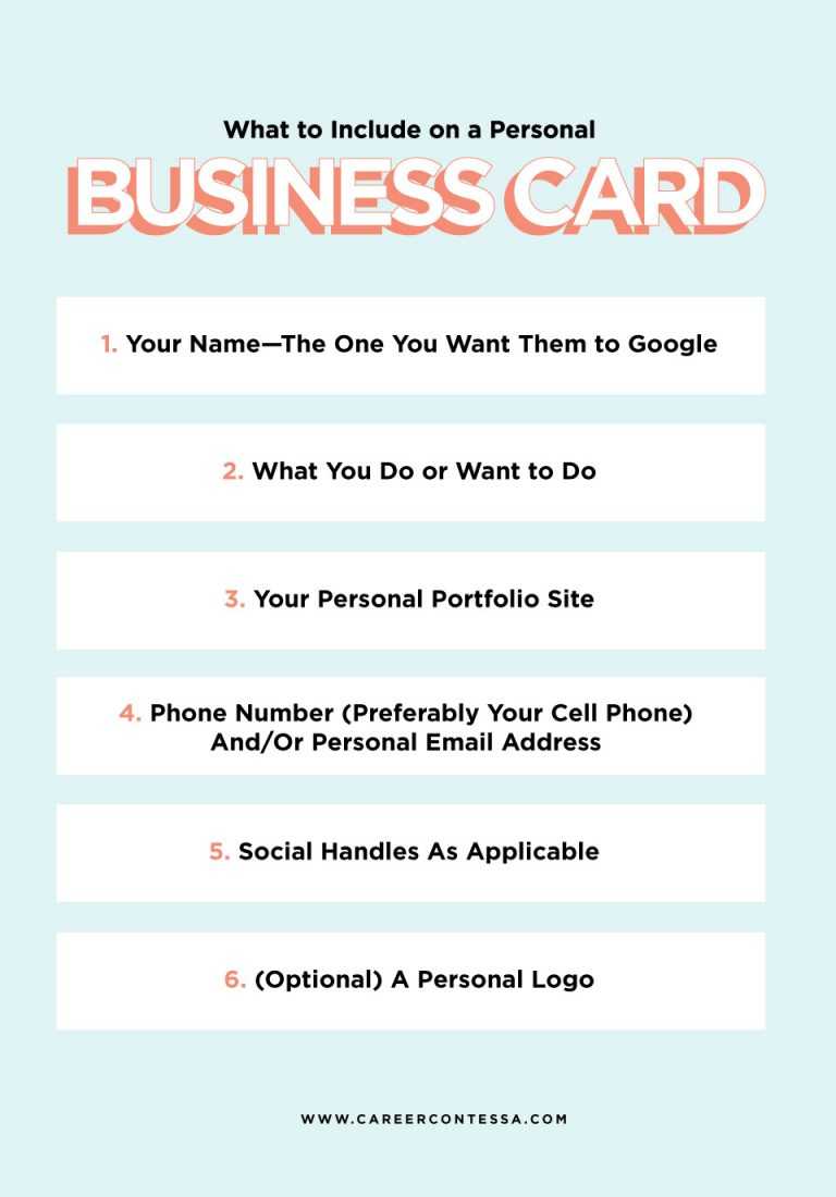 Fact: You Need A Personal Business Card (+ Here's What It For Networking Card Template