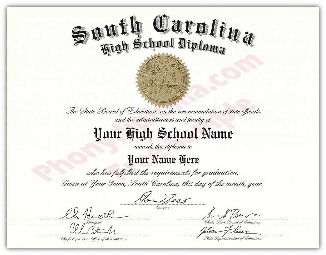 Fake Diplomas And Transcripts From South Carolina In Fake Diploma Certificate Template