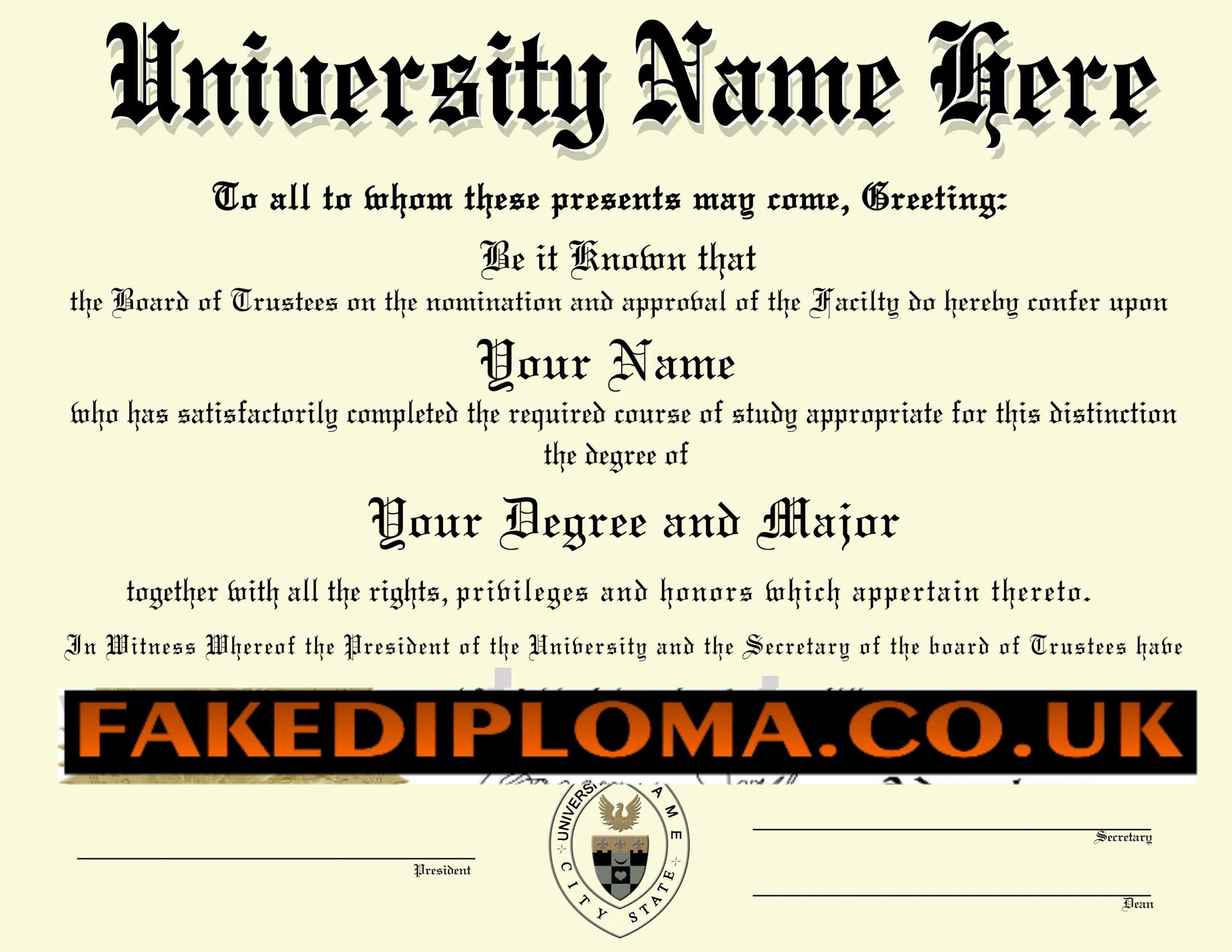 Fake University Degree Generator – Karan.ald2014 With Regard To Fake Diploma Certificate Template