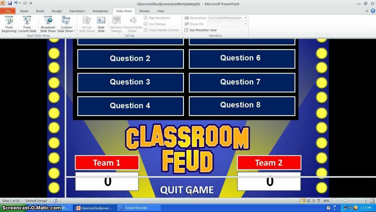 Family Feud Powerpoint Template - Youtube Regarding Family Feud Powerpoint Template With Sound