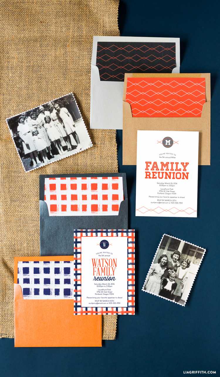Family Reunion Invitations – Lia Griffith Regarding Reunion Invitation Card Templates