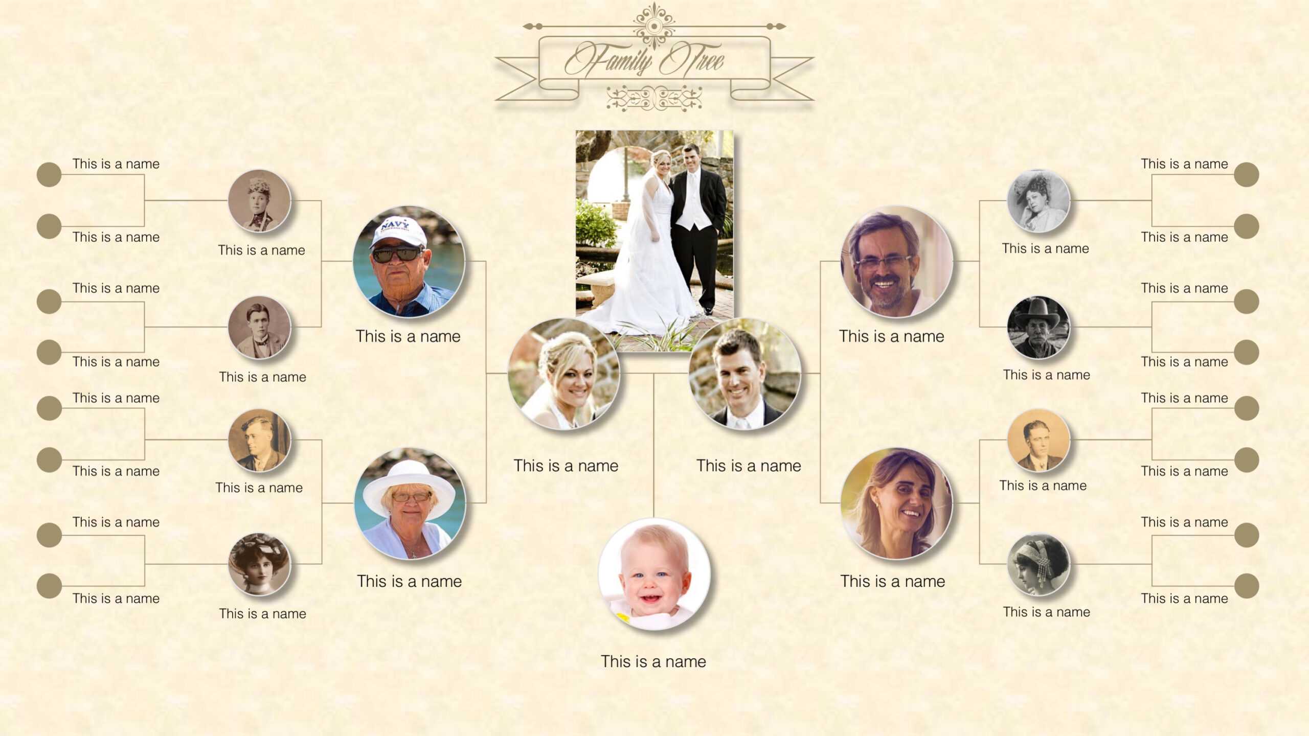 Family Tree Powerpoint Templates within Powerpoint Genealogy Template