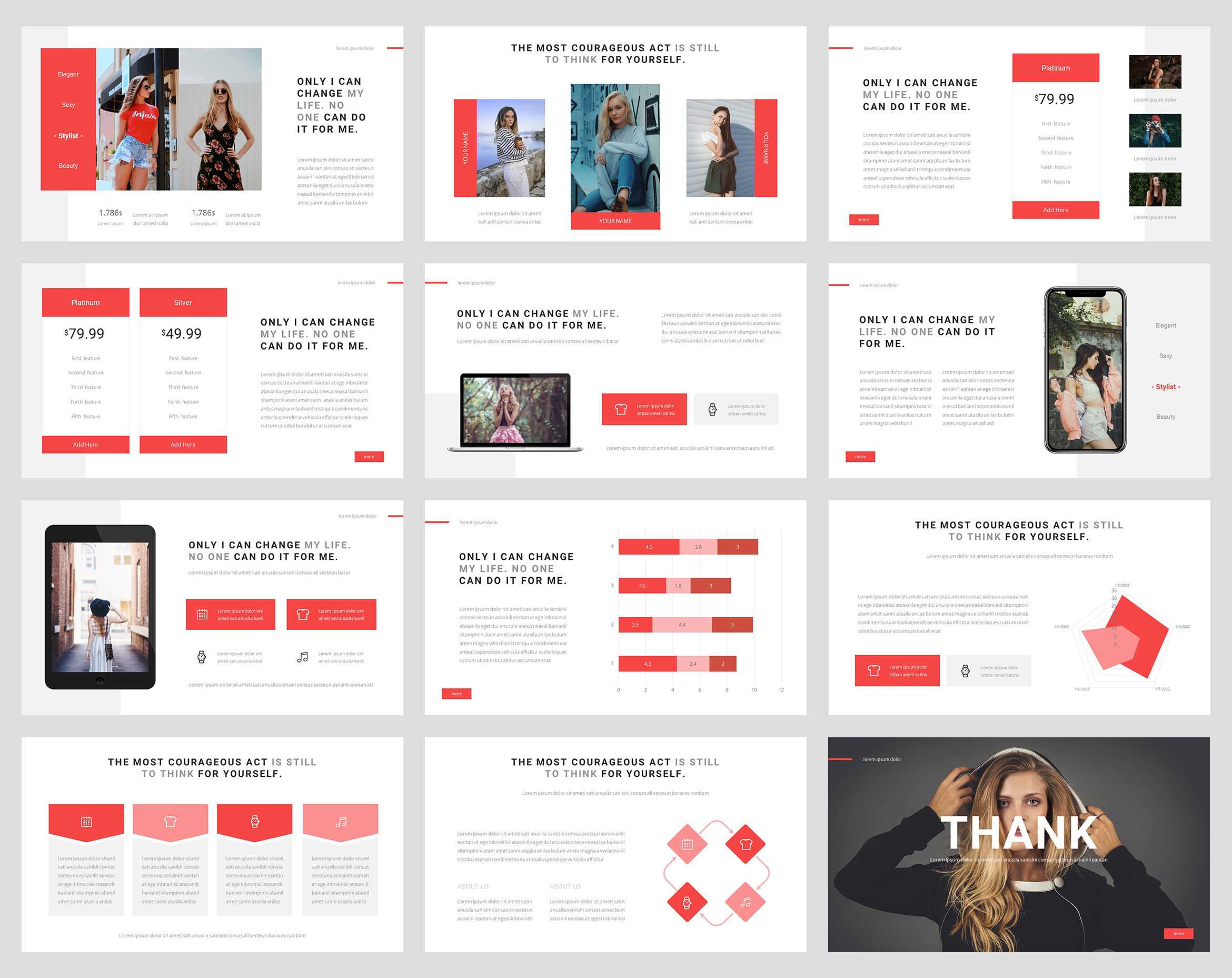 Fancy - Fashion Powerpoint Templatestringlabs within Fancy Powerpoint Templates