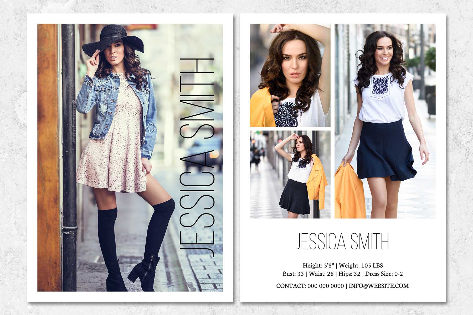 Fashion Model Comp Card Template With Model Comp Card Template Free