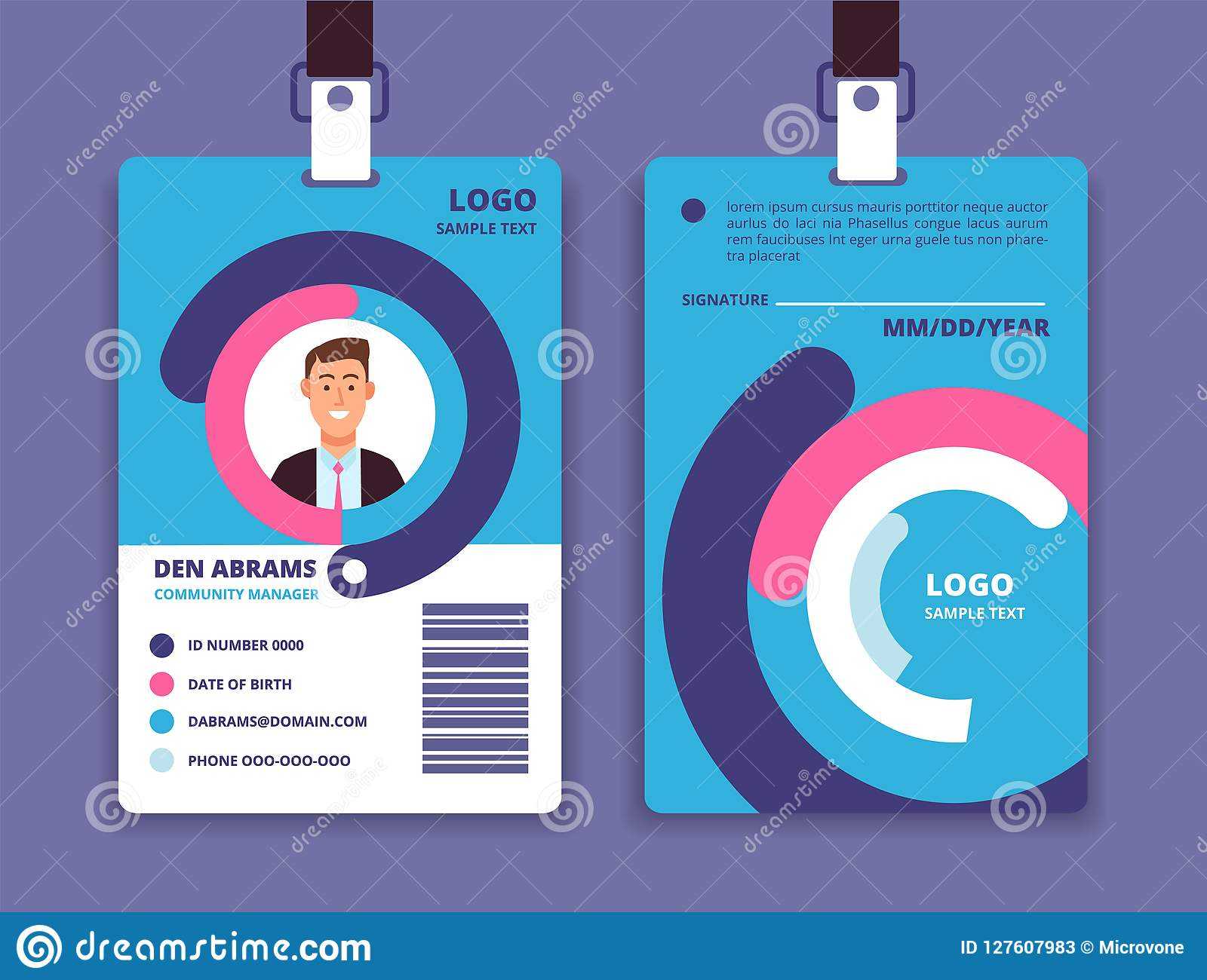 Fcad49A Sample Employee Id Card Template Employee Template Throughout Work Id Card Template