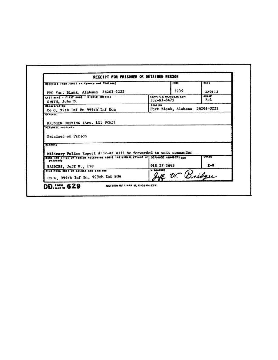 Figure 2-2. Dd Form 629. intended for Usmc Meal Card Template