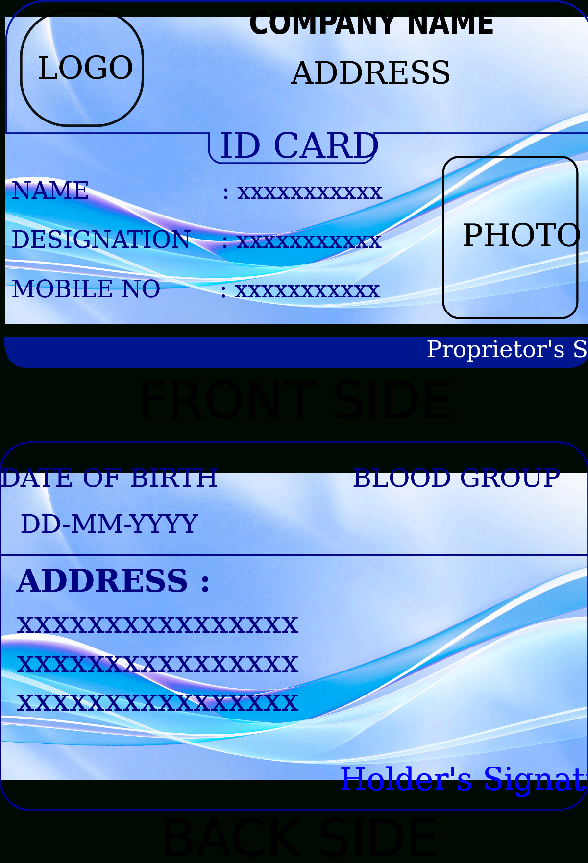 File:id Card Template.svg – Wikimedia Commons Intended For Personal Identification Card Template