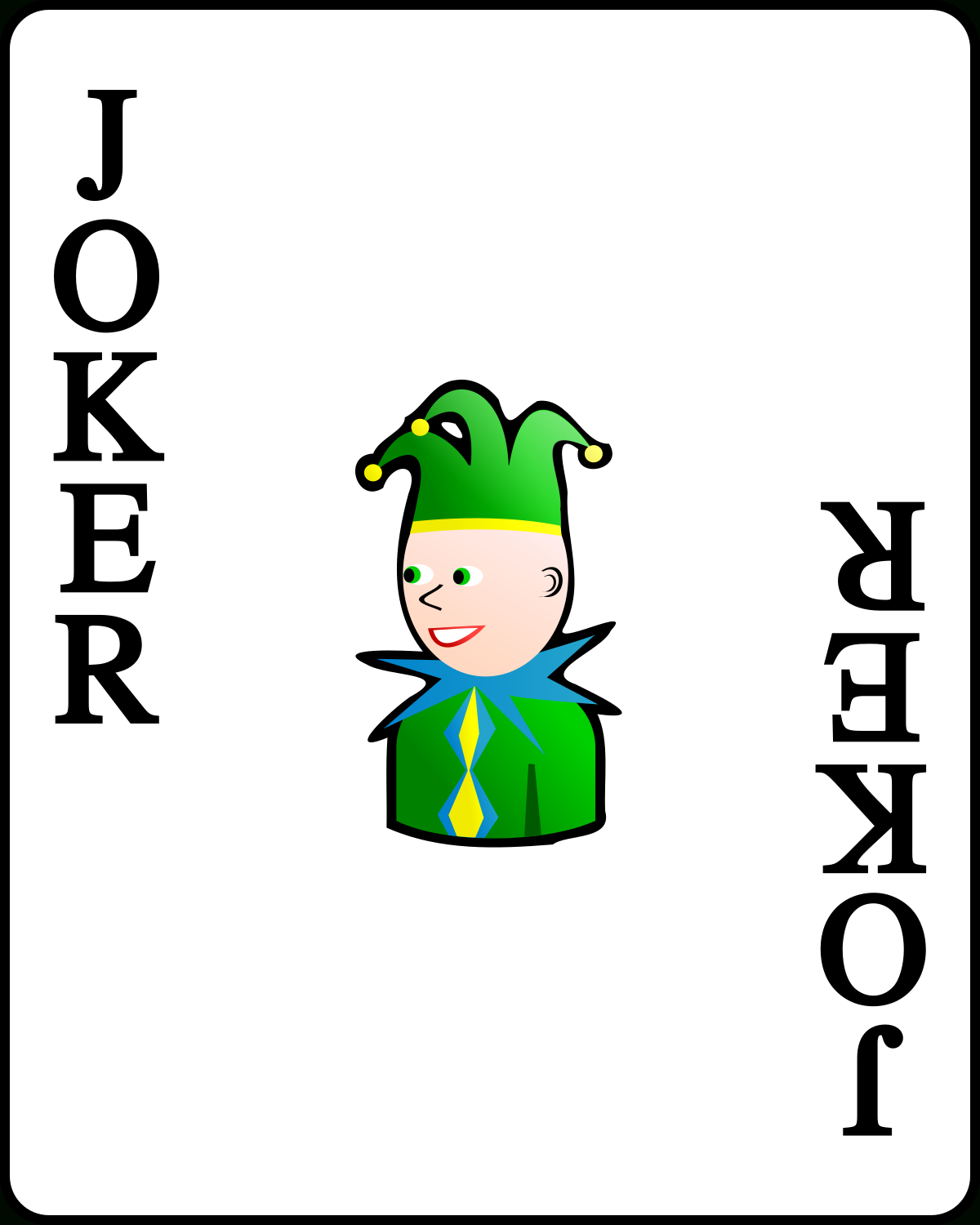 File:playing Card Black Joker.svg – Wikimedia Commons With Joker Card Template