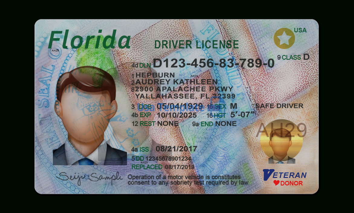 Florida Driver License Template For Florida Id Card Template