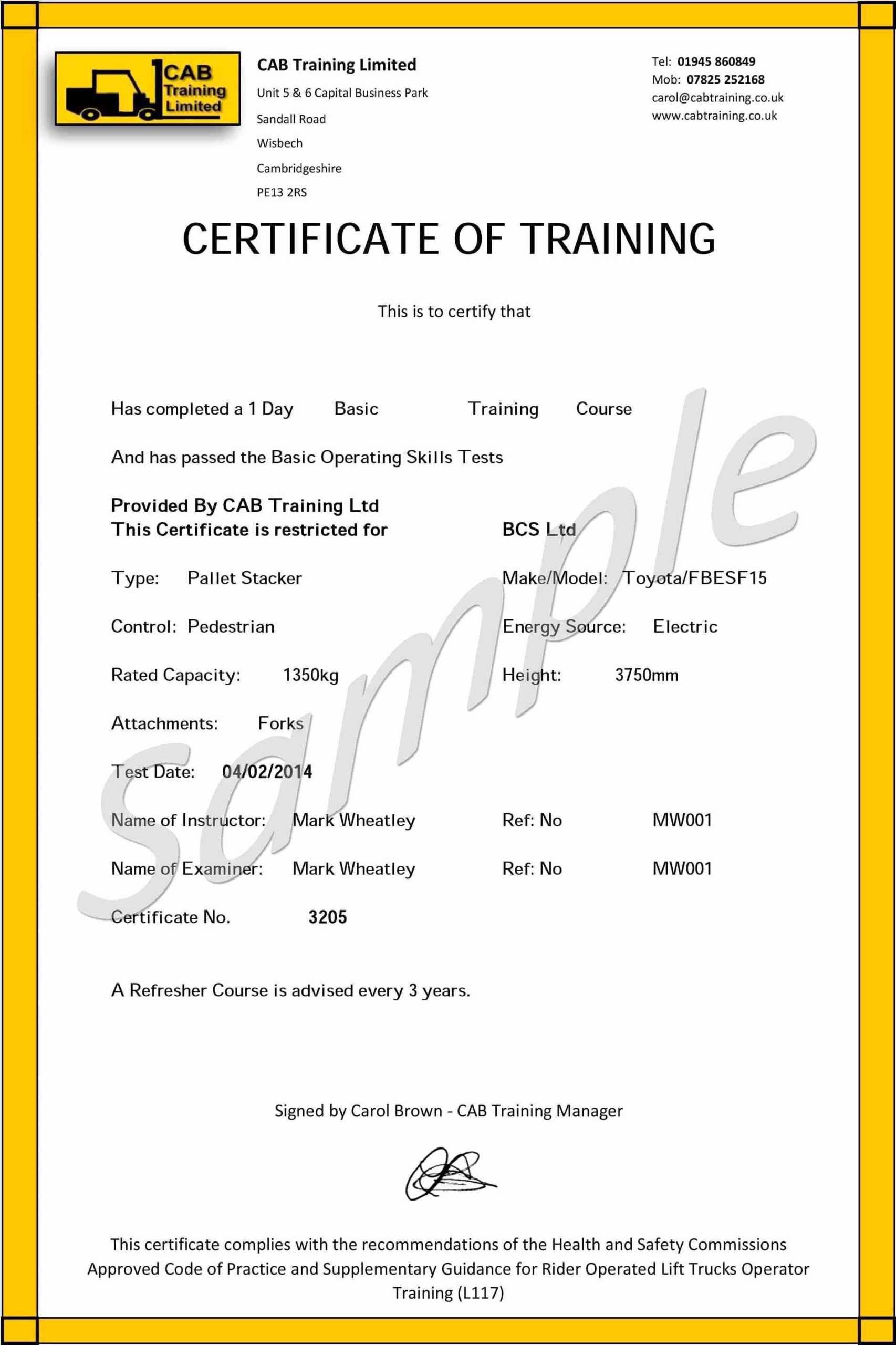 Forklift Operator Card Template – Carlynstudio With Regard To Forklift Certification Template