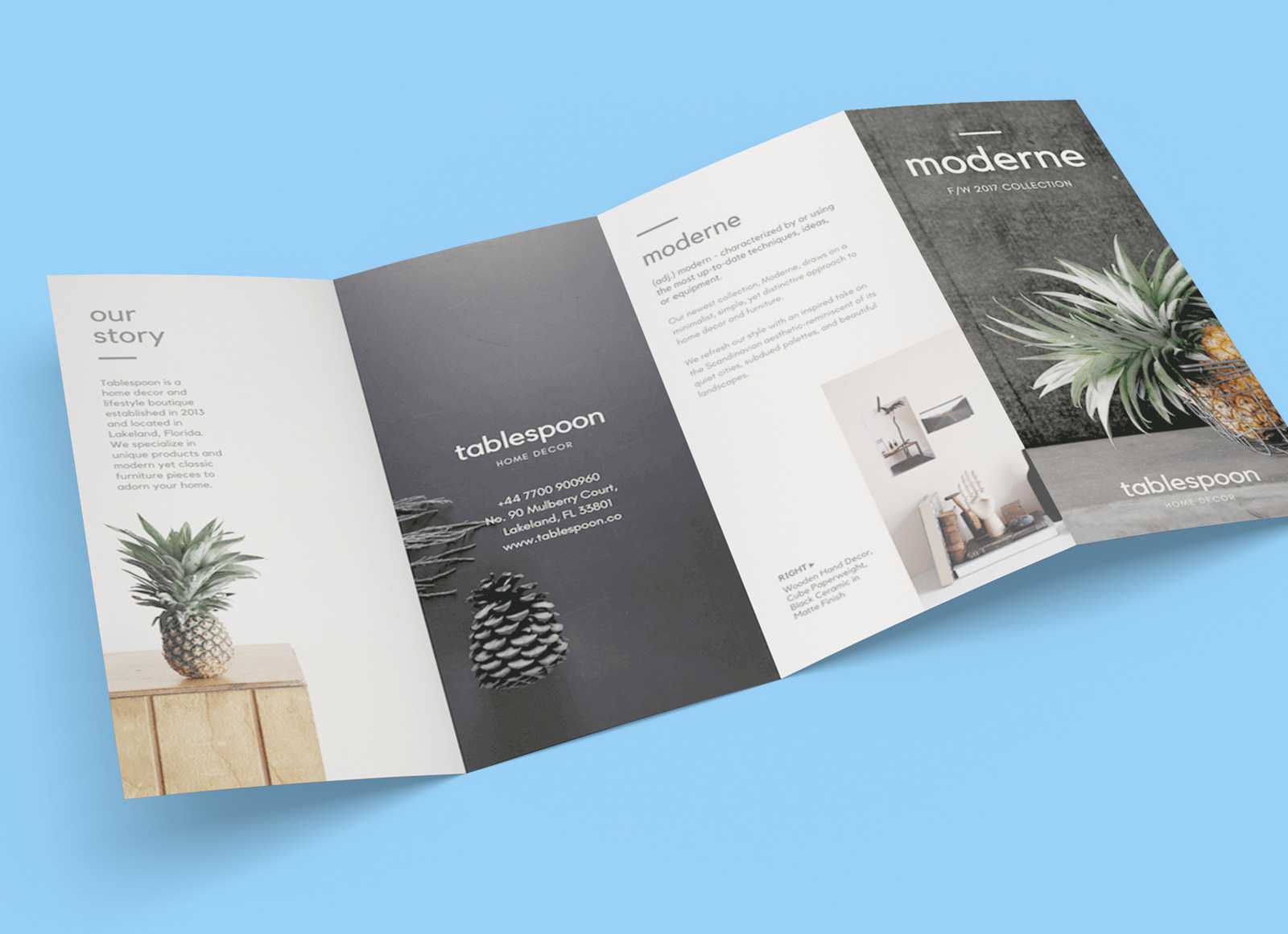 Free 4 Panel Quad Fold Brochure Mockup Psd - Good Mockups Within Quad Fold Brochure Template