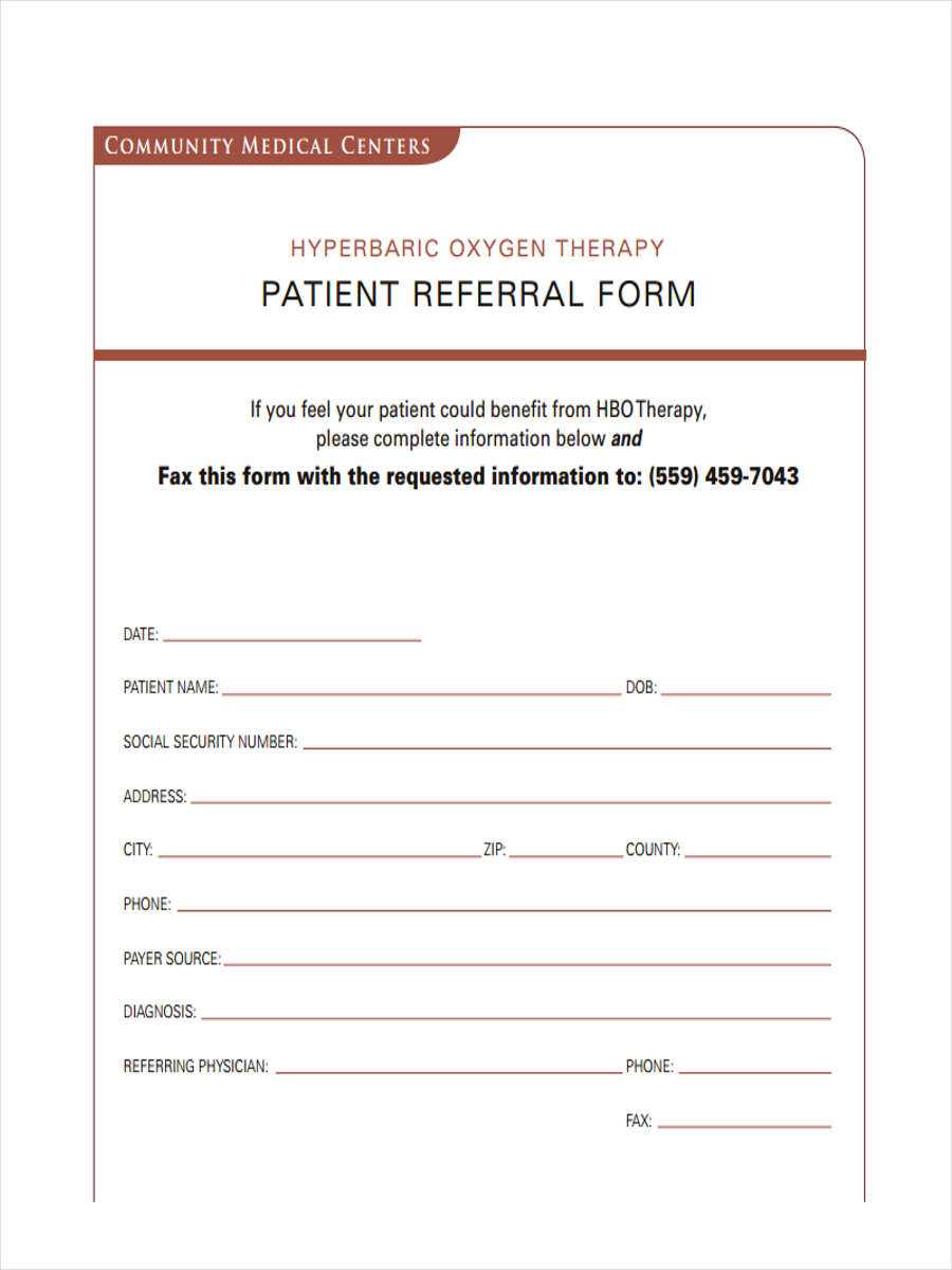 Free 7+ Medical Referral Forms In Pdf | Ms Word Pertaining To Referral Certificate Template