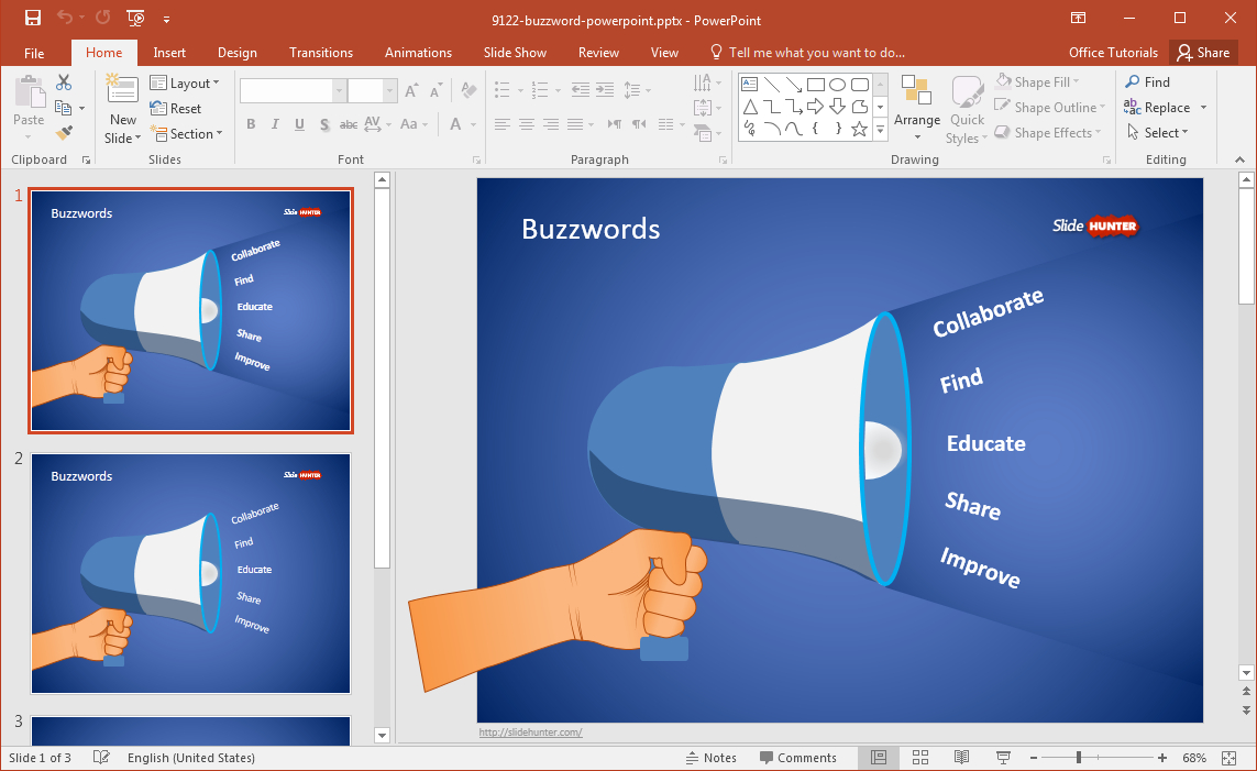 Free Buzzword Powerpoint Template With Regard To Powerpoint Replace Template