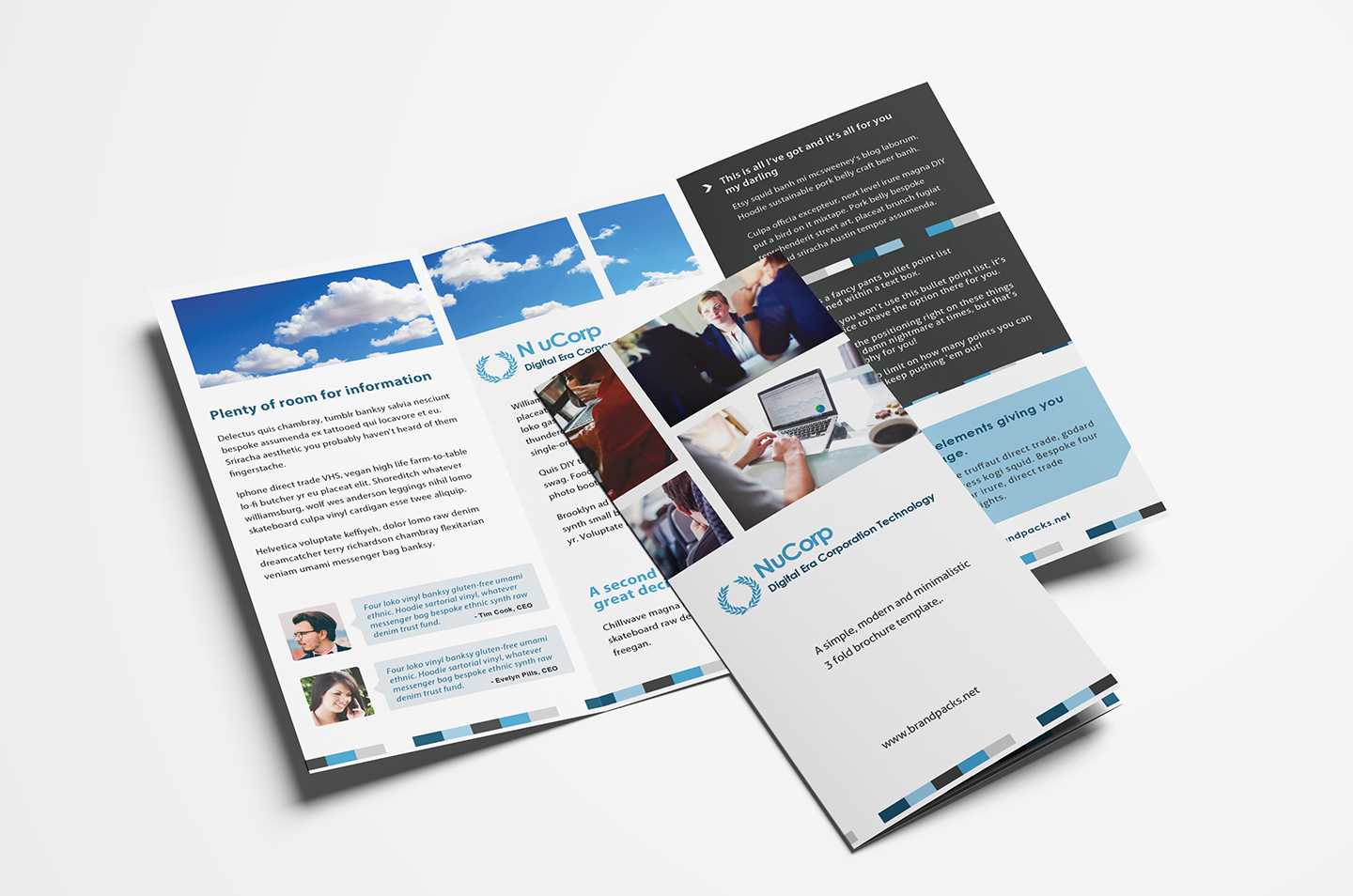Free Corporate Trifold Brochure Template In Psd, Ai & Vector In 3 Fold Brochure Template Free Download
