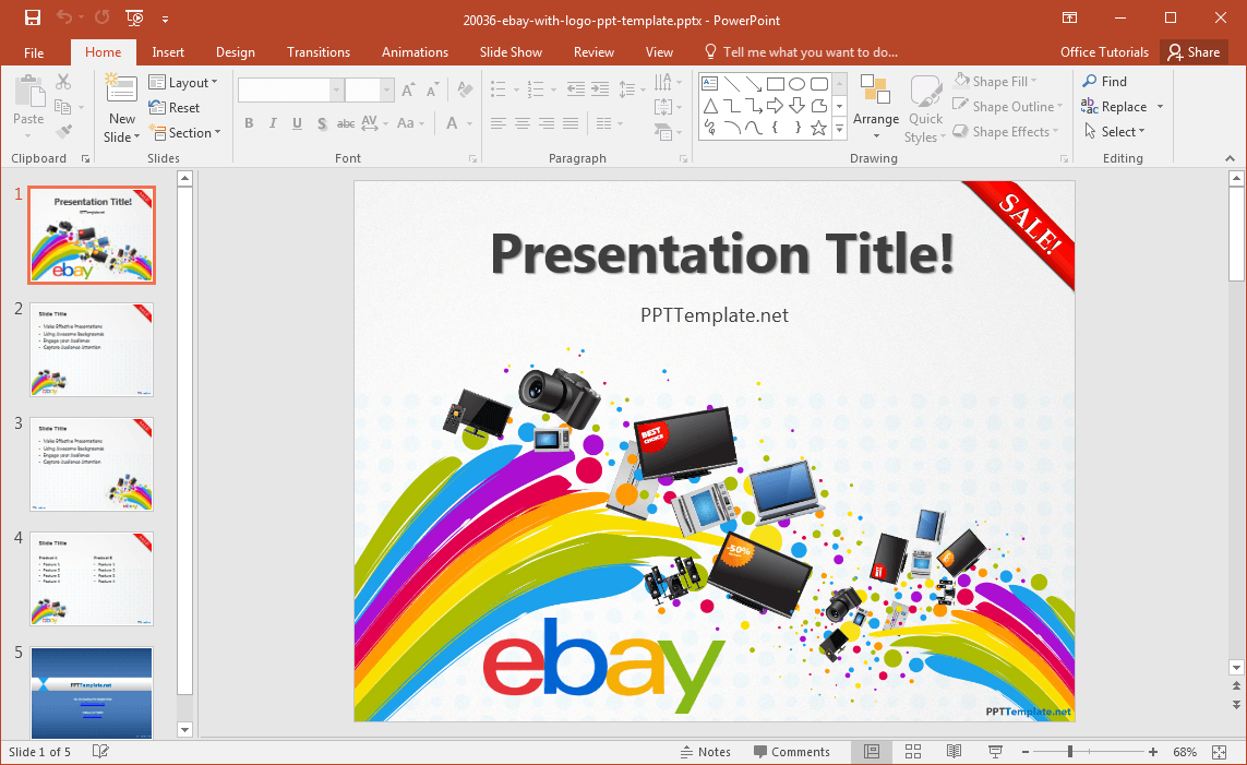 Free Ebay Powerpoint Template In How To Design A Powerpoint Template