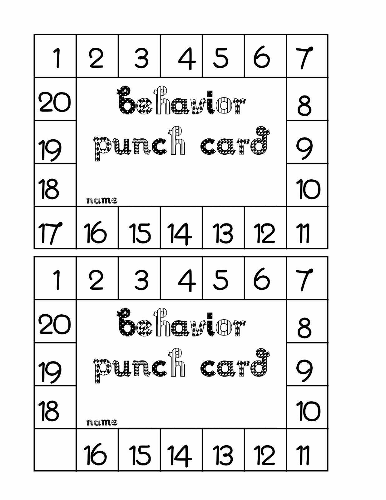 Free Editable Punch Card Template – Karati.ald2014 Intended For Free Printable Punch Card Template