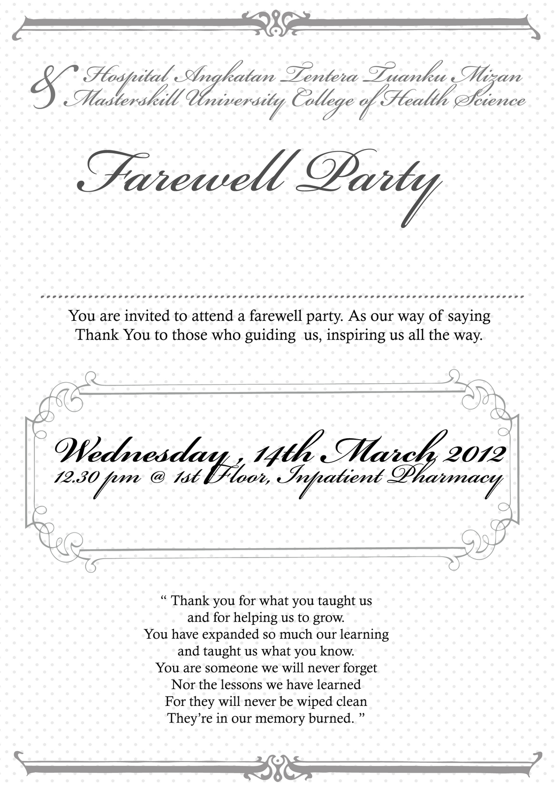 Free Farewell Invitation Templates Doc 463648 Printable Inside Farewell Certificate Template