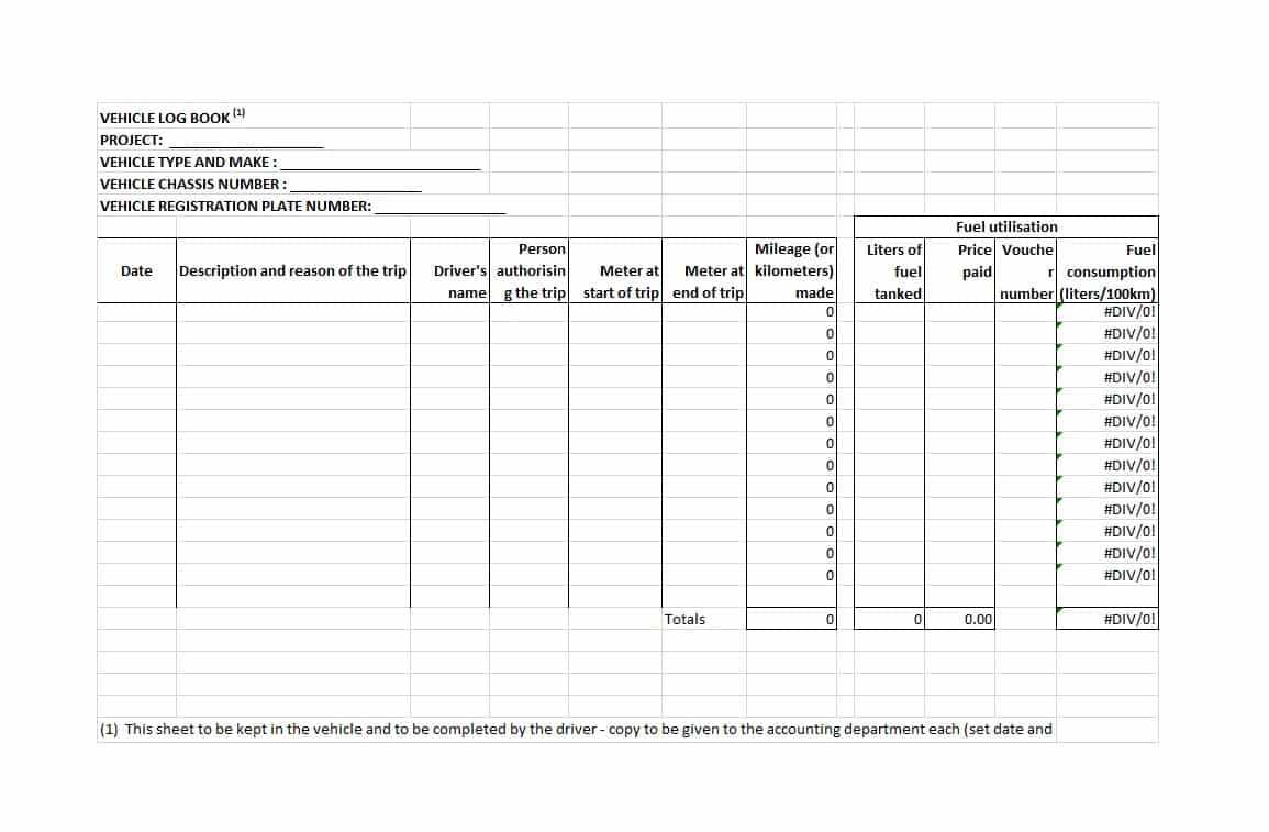 Free Fleet Nagement Spreadsheet Vehicle Intenance Log Excel Pertaining To Job Card Template Mechanic