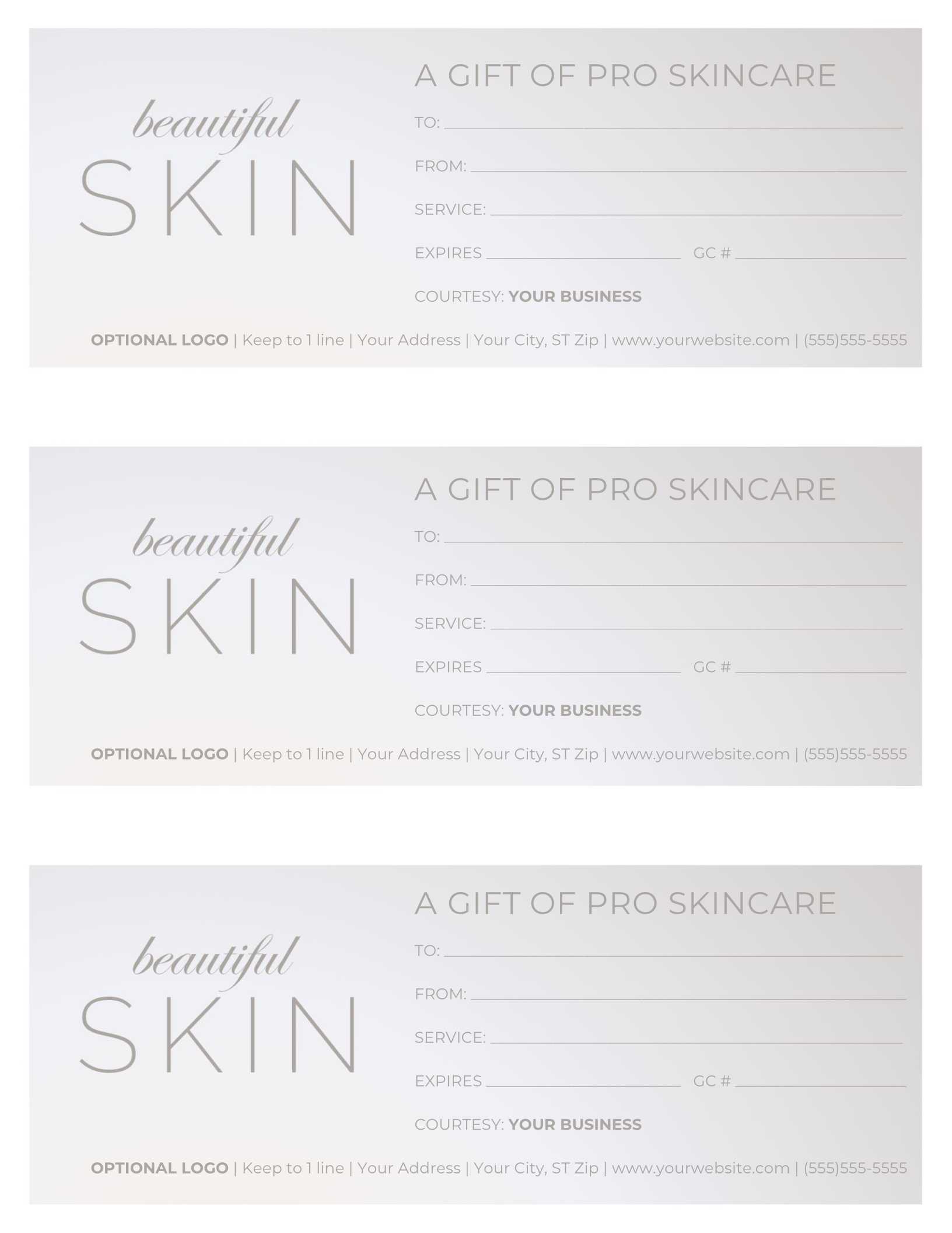 Free Gift Certificate Templates For Massage And Spa Regarding Gift Certificate Log Template