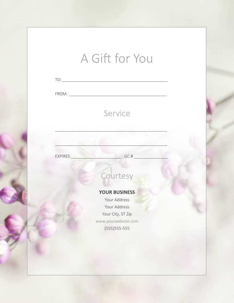 Free Gift Certificate Templates For Massage And Spa Throughout Massage Gift Certificate Template Free Download