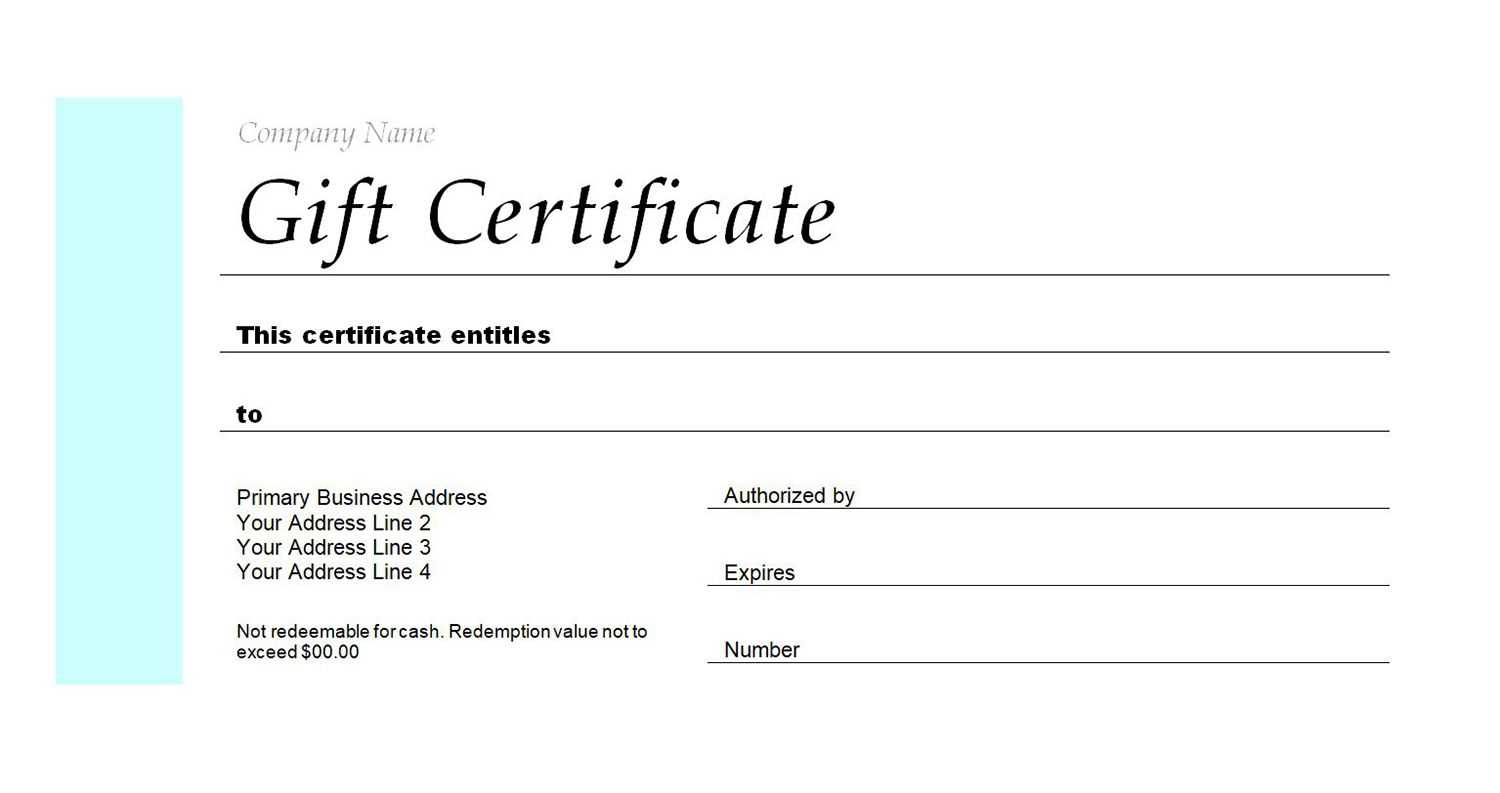Free Gift Template – Karan.ald2014 In Gift Certificate Log Template