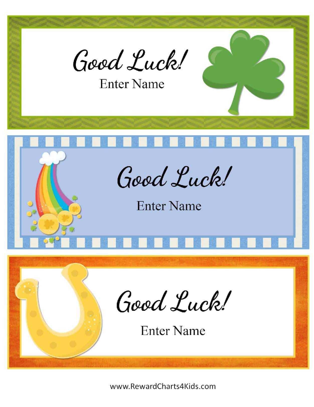 Free Good Luck Cards For Kids | Customize Online & Print At Home Intended For Good Luck Card Template