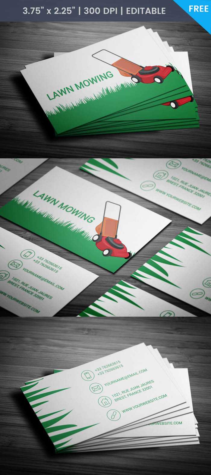 Free Lawn Care Business Card For Lawn Care Business Cards Templates Free