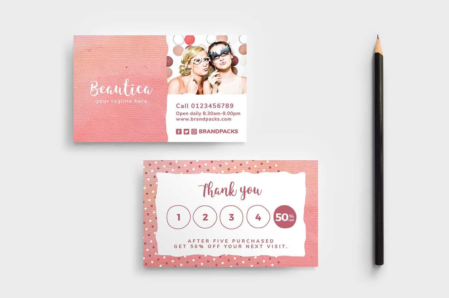 Free Loyalty Card Templates - Psd, Ai & Vector - Brandpacks Throughout Membership Card Template Free