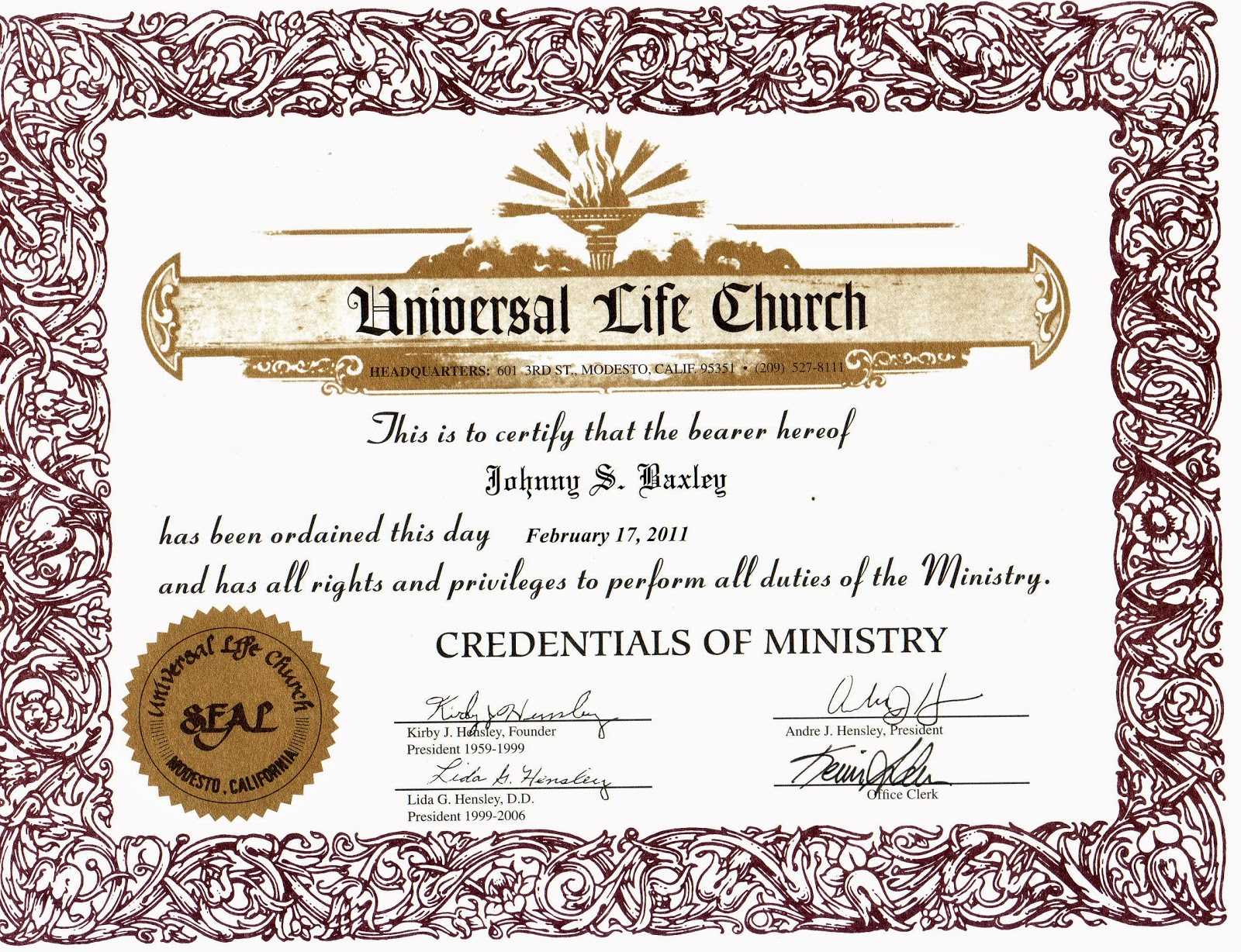 Free Ordination Certificate Download – Karati.ald2014 Intended For Certificate Of Ordination Template
