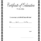 Free Ordination Certificate Template - Great Professional inside Free Ordination Certificate Template