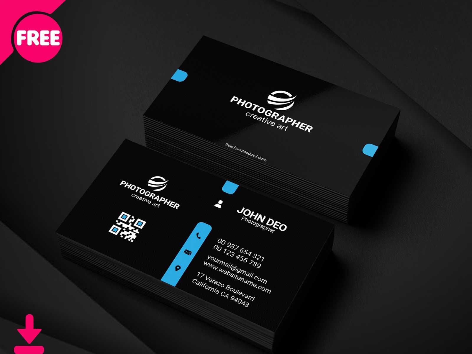 Free Personal Business Card Psd Template Coversheikh With Free Personal Business Card Templates